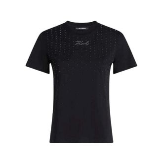 Karl Lagerfeld Dames, Tops, Zwart, Maat: S Katoen