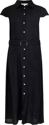 Apricot Vintage Tortoise Shell Btn Dress In Black