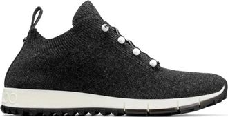 Jimmy Choo London Veles Haakwerk Lage Sneakers - Dames - Sneakers - Zwart - 36 EU - Leer - Schoenen