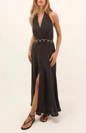 Vix Hailey Halter Cover-Up Dress in Black at Nordstrom, Size X-Small