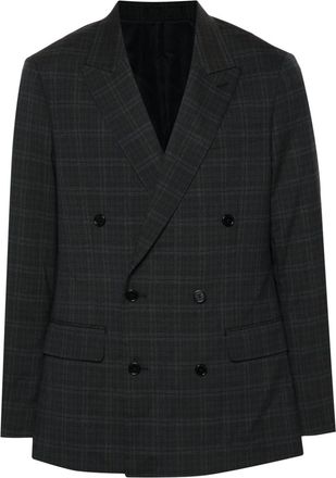 AllSaints Spica checked blazer - men - Viscose/Recycled Polyester/Elastane/Recycled Polyester/Polyester - 30 - Brown