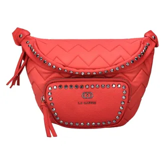 La Carrie Tassen, Dames, Rood, ONE Size, Leer, Dark Wave Bag