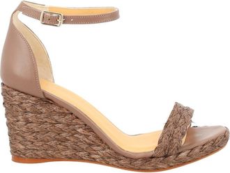 Castaner Neutral Berna Woven Raffia Wedge Sandals
