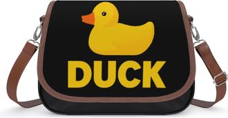 Generic Cute Rubber Duck Small Womens Crossbody Bags Shoulder Handbag with Adjustable Strap for Travel