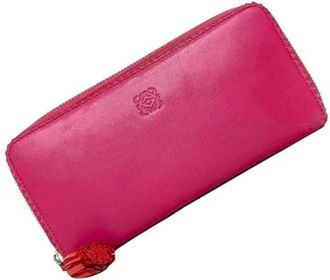 Loewe Pre-owned Leather Wallet - Dames - Vintage Accessoires - Roze - ONE Size - Leer - Vintage