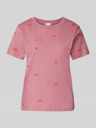Ichi T-Shirt mit Motiv-Stitching Modell CAMINO in Rosa, Gr&ouml;&szlig;e M