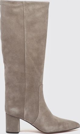 Twinset Knee-High Suede Boots with a Medium Block Heel