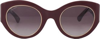 Cartier C Decor Burgundy Gradient Cat Eye Ladies Sunglasses CT0305S 003 51