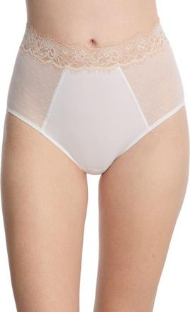 Skarlett Blue Entice High Waisted Brief in White/nylon at Nordstrom, Size Xx-Large