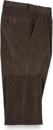 Paul Fredrick Cotton Stretch Corduroy Pleated Pants