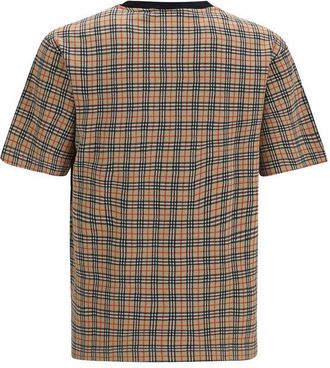 Burberry Signature Check Cotton T-Shirt - Black