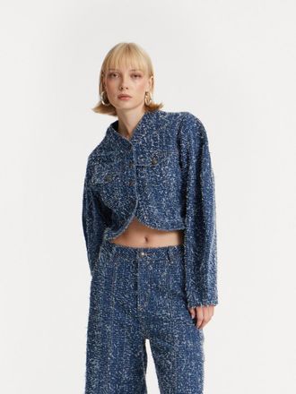 Rotate Womens Denim Jacket - Medium Blue Cotton - Size EU 34 (Womens)