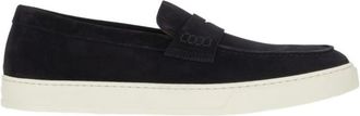 Doucal's Suede Loafer - Heren - Loafers - Blauw - 41 1/2 EU - Leer - Schoenen