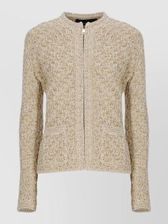 Fabiana Filippi sequin knit cardigan round neck pockets