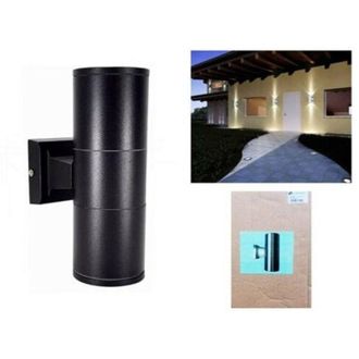 Trade Shop Trade Shop Traesio - Trade Shop - Applique Led Da Esterno Faretto Doppia Illuminazione Giardino Parete Nera