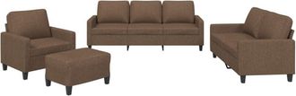 vidaXL Juego De Sof&aacute;s Con Cojines 4 Piezas Tela Marr&oacute;n Vidaxl