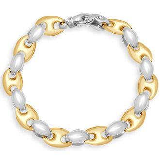 Pompeii3 Mens Marine 14k Gold (40gram) or Platinum (62gram) 10mm Link Bracelet 8.5