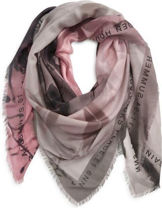 AllSaints Mahara Large Square Scarf in Blush at Nordstrom