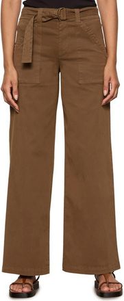 Sanctuary Belted Wide Leg Pants in Timber Brown at Nordstrom, Size 30