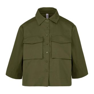 Bomboogie Camisa de Manga Corta - Blouses & Shirts - Mujer - Verde - XL