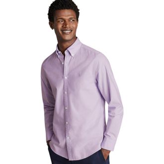 CHARLES TYRWHITT Slim Fit Button-Down Washed Oxford Shirt in Lilac Purple at Nordstrom, Size Xx-Large L