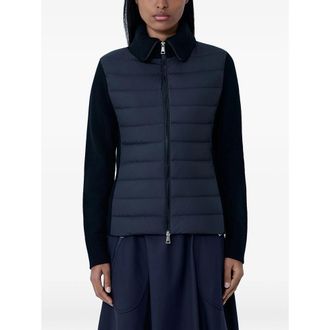 Moncler Knit-sleeves Quilted Jacket