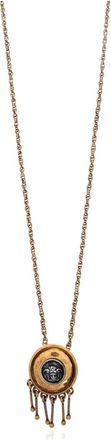 Versace Medusa Hanger Ketting - Dames - Kettingen - Geel - ONE Size - Leer - Accessoires