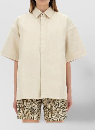 Jil Sander oversized cotton shirt boxy silhouette