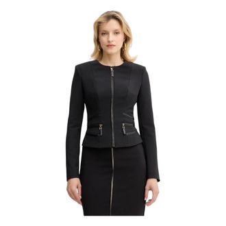 Elisabetta Franchi Blazer - Dames - Jassen - Zwart - Maat: S Leer