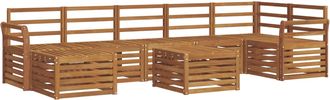vidaXL Conjunto De Sof&aacute;s De Exterior 8 Uds. Natural Vidaxl