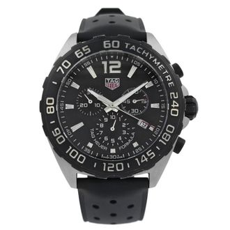 Tag Heuer Pre-owned Tag Heuer Formula 1 Chronograph Tachymeter Black Dial Mens Watch CAZ1010.FT8024