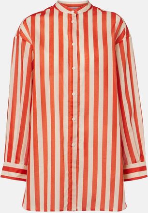 Eres Duetto striped cotton voile shirt