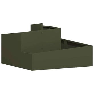 Berkfield Home Planter Olive Green 80x80x50 cm Cold-rolled Steel | Size: 80 x 80 x 50 cm