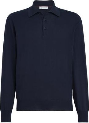 Brunello Cucinelli Polo-style sweater in Navy Blue at Nordstrom, Size 56 It