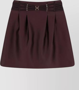 Elisabetta Franchi satin high-waisted mini skirt