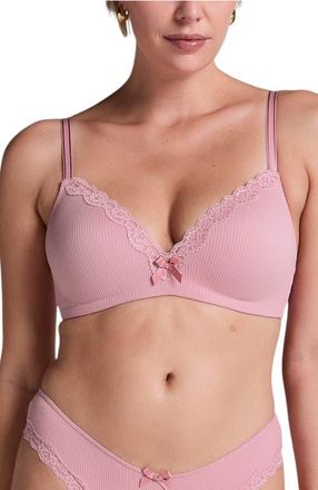 Hunkem&ouml;ller Lola Padded Non-Wired Bra in Lilas at Nordstrom, Size 34Dd