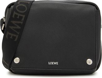 Loewe Messenger Medium Pebbled Leather Shoulder bag - Black - One Size
