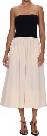 Pistola Denim Mavo Tube Dress In Salt And Pepper