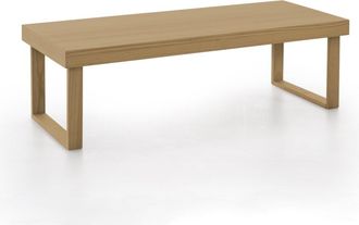 HOGAR 24 Mesa de centro de madera maciza natural, color encerado