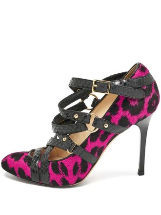 Jimmy Choo London Jazz calf-hair strappy pumps - Purple