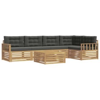 vidaXL Conjunto De Sof&aacute;s De Exterior 6 Pcs Blanco Y Antracita Vidaxl