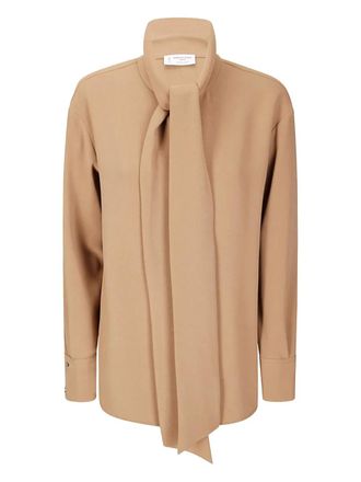 Alberto Biani tie-neck shirt - Neutrals