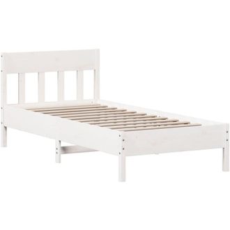 vidaXL Bed Frame without Mattress White 90x200 cm Solid Wood Pine Vidaxl