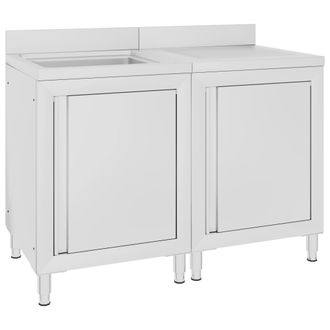 vidaXL Vidaxl - Fregadero De Cocina Profesional Acero Inoxidable 120x60x96 Cm