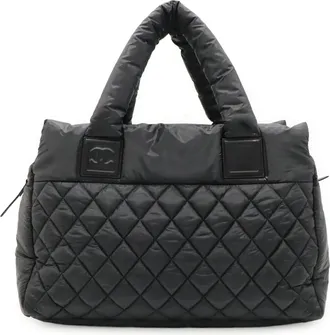 Chanel Black Quilting Handbag Tote Bag (Pre-Owned)
