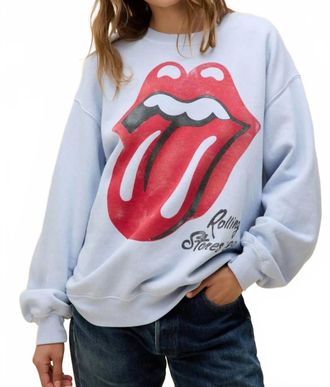 Daydreamer Rolling Stones 89 Crewneck Top In Grey