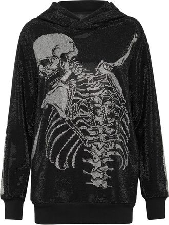 Philipp Plein Hoodie sweatshirt Full Stones Skeleton