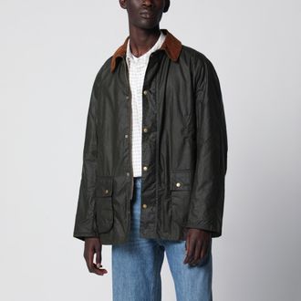 Barbour Olive green lightweight waxed Ashby jacket