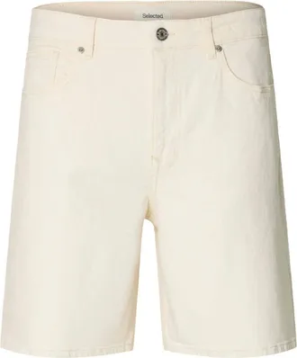 Selected Heren, Korte broeken, Beige, Maat: XL Denim