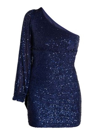 Faina Mini-jurk met &eacute;&eacute;n schouder Dames marine